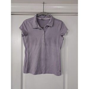 Alo Coolfit Purple Polo Shirt Women's‎ Small Activewear Golf Tennis Casual
